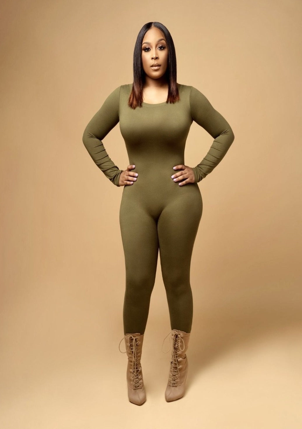 Olive Solid Jumpsuit