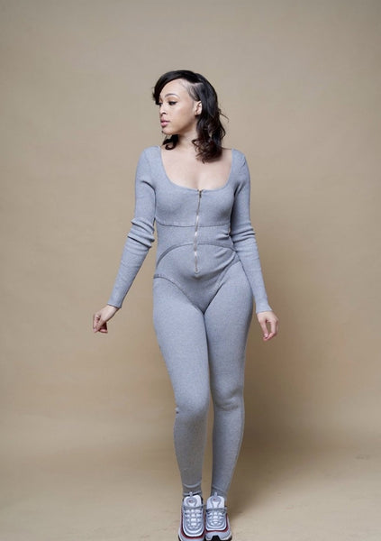 Grey Fit Me Jumpsuit